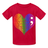 2023 Rainbow Party HEART Youth Tee - red