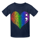 2023 Rainbow Party HEART Youth Tee - navy