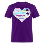 *SWEARY* 2023 Rainbow Party HEART Tee Unisex/Mens - purple