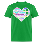 *SWEARY* 2023 Rainbow Party HEART Tee Unisex/Mens - bright green