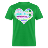 *SWEARY* 2023 Rainbow Party HEART Tee Unisex/Mens - bright green