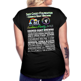 *SWEARY* 2023 Rainbow Party HEART Roll Cuff Tee Womens - black