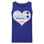 *SWEARY* 2023 Rainbow Party HEART Tank Unisex/Mens - royal blue