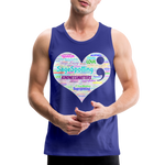 *SWEARY* 2023 Rainbow Party HEART Tank Unisex/Mens - royal blue