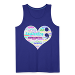 *SWEARY* 2023 Rainbow Party HEART Tank Unisex/Mens - royal blue