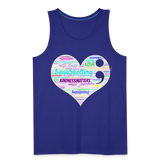 *SWEARY* 2023 Rainbow Party HEART Tank Unisex/Mens - royal blue