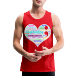 *SWEARY* 2023 Rainbow Party HEART Tank Unisex/Mens - red
