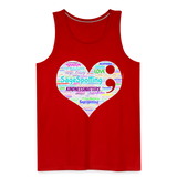 *SWEARY* 2023 Rainbow Party HEART Tank Unisex/Mens - red