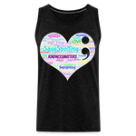 *SWEARY* 2023 Rainbow Party HEART Tank Unisex/Mens - charcoal grey