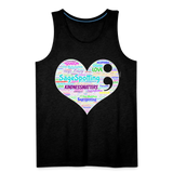 *SWEARY* 2023 Rainbow Party HEART Tank Unisex/Mens - charcoal grey