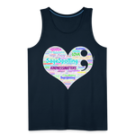 *SWEARY* 2023 Rainbow Party HEART Tank Unisex/Mens - deep navy