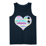 *SWEARY* 2023 Rainbow Party HEART Tank Unisex/Mens - deep navy