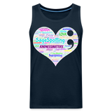 *SWEARY* 2023 Rainbow Party HEART Tank Unisex/Mens - deep navy