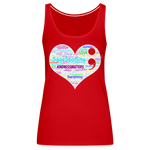 *SWEARY* 2023 Rainbow Party HEART Tank Womens - red