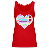 *SWEARY* 2023 Rainbow Party HEART Tank Womens - red