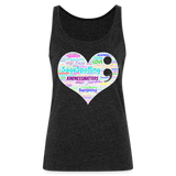 *SWEARY* 2023 Rainbow Party HEART Tank Womens - charcoal grey