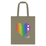 2023 Rainbow Party (HEART Logo/BeKind Logo) Cotton Tote - khaki