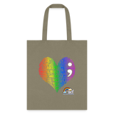 2023 Rainbow Party (HEART Logo/BeKind Logo) Cotton Tote - khaki