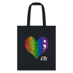 2023 Rainbow Party (HEART Logo/BeKind Logo) Cotton Tote - black