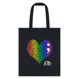 2023 Rainbow Party (HEART Logo/BeKind Logo) Cotton Tote - black