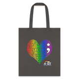2023 Rainbow Party (HEART Logo/BeKind Logo) Cotton Tote - charcoal