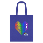 2023 Rainbow Party (HEART Logo/BeKind Logo) Cotton Tote - royal blue