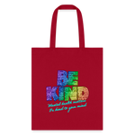 2023 Rainbow Party (HEART Logo/BeKind Logo) Cotton Tote - red