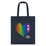 2023 Rainbow Party (HEART Logo/BeKind Logo) Cotton Tote - navy
