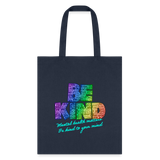 2023 Rainbow Party (HEART Logo/BeKind Logo) Cotton Tote - navy