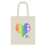 2023 Rainbow Party (HEART Logo/BeKind Logo) Cotton Tote - natural