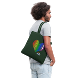 2023 Rainbow Party (HEART Logo/BeKind Logo) Cotton Tote - forest green