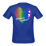 SCF Heart /Kindness Matters Athletic Performance T-Shirt - royal blue