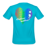 SCF Heart /Kindness Matters Athletic Performance T-Shirt - turquoise