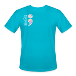 SCF Be A Rainbow / Semicolon Athletic Performance T-Shirt - turquoise