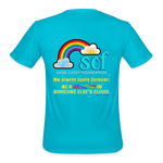 SCF Be A Rainbow / Semicolon Athletic Performance T-Shirt - turquoise