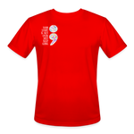 SCF Be A Rainbow / Semicolon Athletic Performance T-Shirt - red