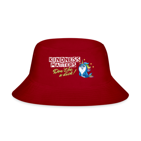 Bucket Hat - Kindness Matters / Don't Be A Dick - red