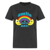 2024 *SMILE IF YOU'RE GAY* Rainbow Party Event Shirt - heather black