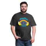 2024 *SMILE IF YOU'RE GAY* Rainbow Party Event Shirt - heather black