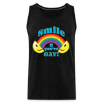 2024 *SMILE IF YOU'RE GAY* Rainbow Party Event Tank - charcoal grey