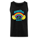 2024 *SMILE IF YOU'RE GAY* Rainbow Party Event Tank - charcoal grey