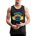 2024 *SMILE IF YOU'RE GAY* Rainbow Party Event Tank - charcoal grey