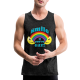 2024 *SMILE IF YOU'RE GAY* Rainbow Party Event Tank - charcoal grey