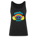 2024 *SMILE IF YOU'RE GAY* Women's Cut Tank - charcoal grey