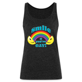 2024 *SMILE IF YOU'RE GAY* Women's Cut Tank - charcoal grey