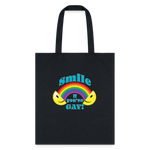 2024 Rainbow Party *SMILE IF YOU'RE GAY* TOTE BAG - black