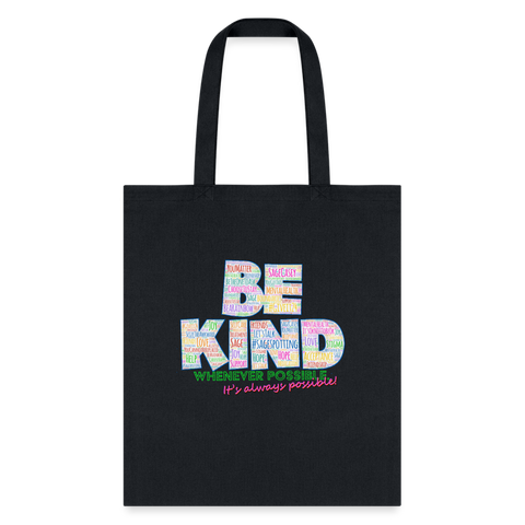 2024 Rainbow Party *BE KIND* Tote Bag - black