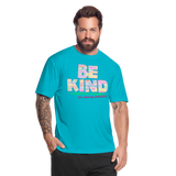 2024 BE KIND Men’s Moisture Wicking Performance T-Shirt - turquoise