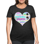 2024 *SWEARY HEART* Rainbow Party Women’s Curvy T-Shirt - deep heather