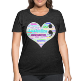 2024 *SWEARY HEART* Rainbow Party Women’s Curvy T-Shirt - deep heather